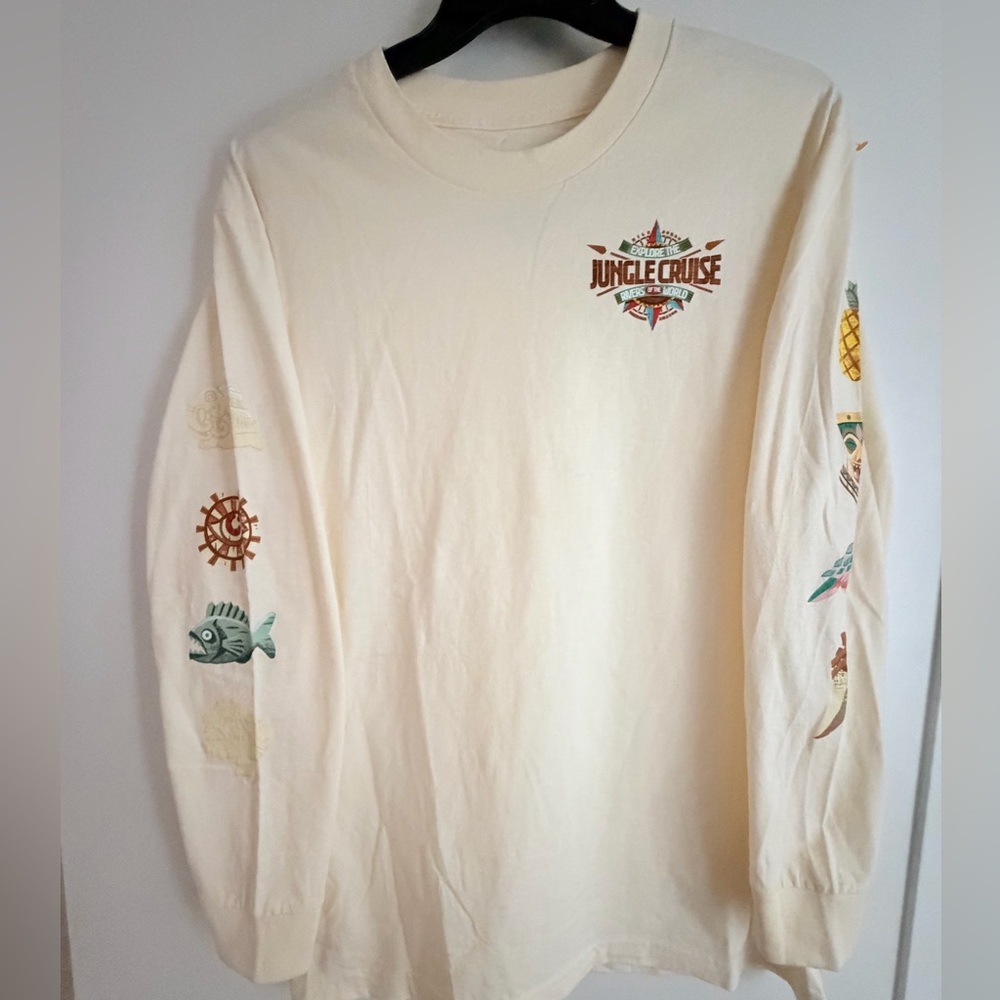 Disney Cream Jungle Cruise Graphic Long Sleeve Tee